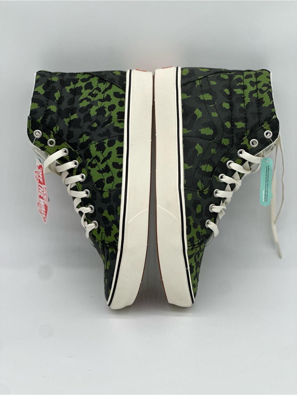 Vans High-Top Sneakers in Green Leopard Camo - Picture 8 of 10